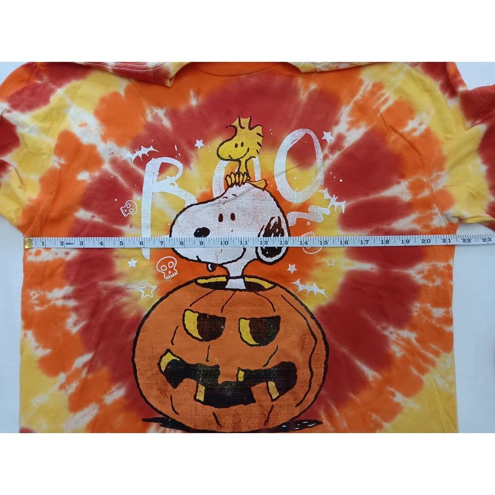 Peanuts Snoopy Woodstock Halloween Tie Dye Long Sleeve Shirt Adult Medium - Picture 6 of 8